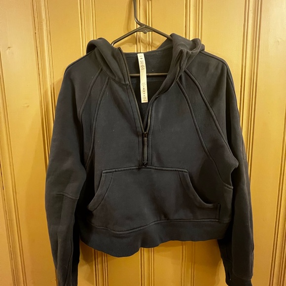 lululemon athletica Sweaters - Lululemon Scuba Iron Blue Hoodie Sweater